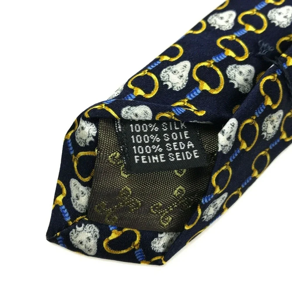 Sinsabang Tie Royal Queen Chains Blue Pure Silk Men's Necktie Made in Korea